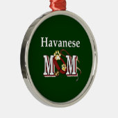 Havanese Moeder Metalen Ornament (Rechts)