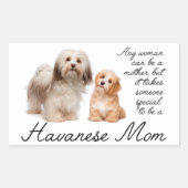 Havanese Moeder Stickers (Voorkant)
