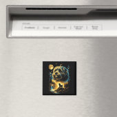 Havanese naar de maan jankend retro 90s grappige h magneet (Insitu (Vaatwasser))