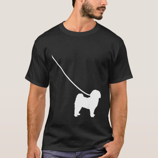 Havanese on a Leash Dog  Mom Dad Pet Cute  Puppy T-shirt (Voorkant)