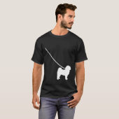 Havanese on a Leash Dog  Mom Dad Pet Cute  Puppy T-shirt (Voorkant volledig)