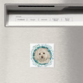Havanese op turquoise water magneet (Insitu (Vaatwasser))