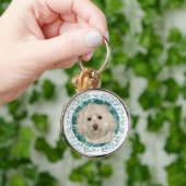 Havanese op turquoise water sleutelhanger (Hand)