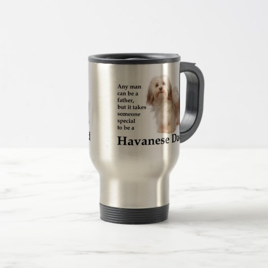 Havanese pap Travel Mug Reisbeker (Voorkant rechts)