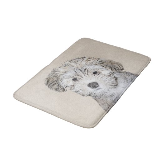 Havanese papaverschilderijen - Kute Original Dog A Badmat (Gekanteld)