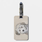 Havanese papaverschilderijen - Kute Original Dog A Bagagelabel (Achterkant verticaal)