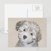 Havanese papaverschilderijen - Kute Original Dog A Briefkaart (Voorkant / Achterkant)