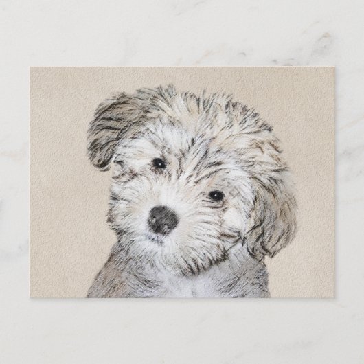 Havanese papaverschilderijen - Kute Original Dog A Briefkaart (Voorkant)