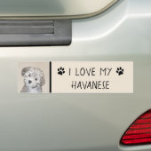 Havanese papaverschilderijen - Kute Original Dog A Bumpersticker (Op auto)