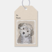 Havanese papaverschilderijen - Kute Original Dog A Cadeaulabel (Voorkant)