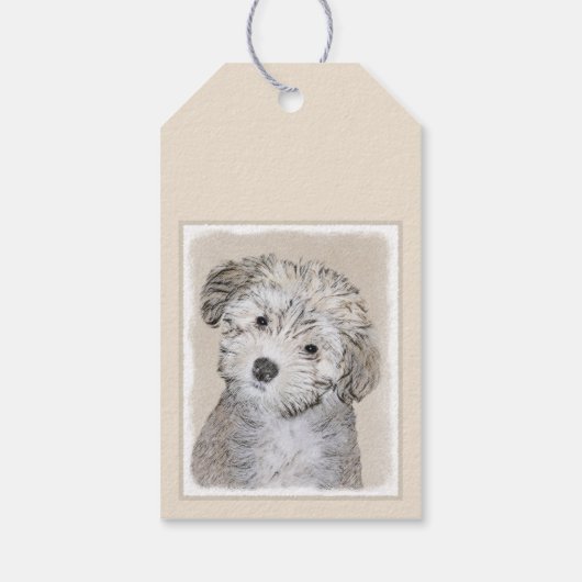 Havanese papaverschilderijen - Kute Original Dog A Cadeaulabel (Achterkant)