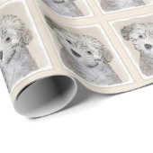 Havanese papaverschilderijen - Kute Original Dog A Cadeaupapier (Rol Hoek)