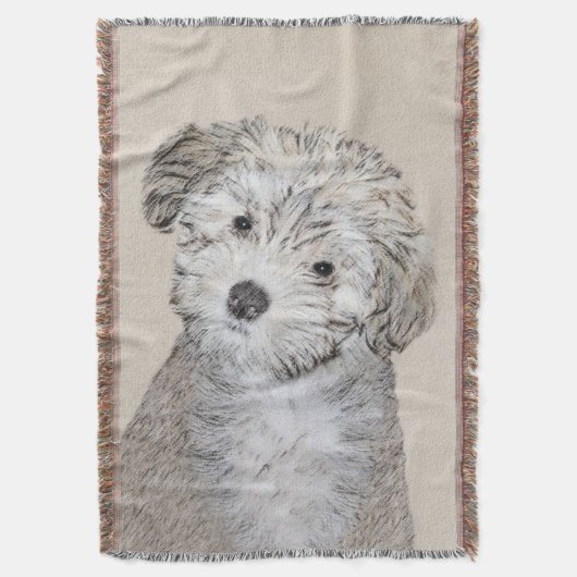 Havanese papaverschilderijen - Kute Original Dog A Deken (Voorkant Verticaal)