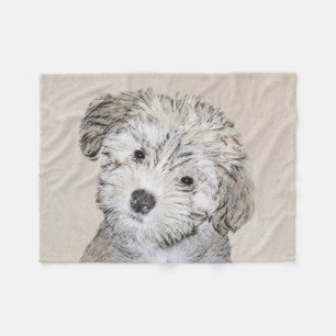Havanese papaverschilderijen - Kute Original Dog A Fleece Deken