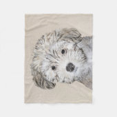 Havanese papaverschilderijen - Kute Original Dog A Fleece Deken (Voorkant)