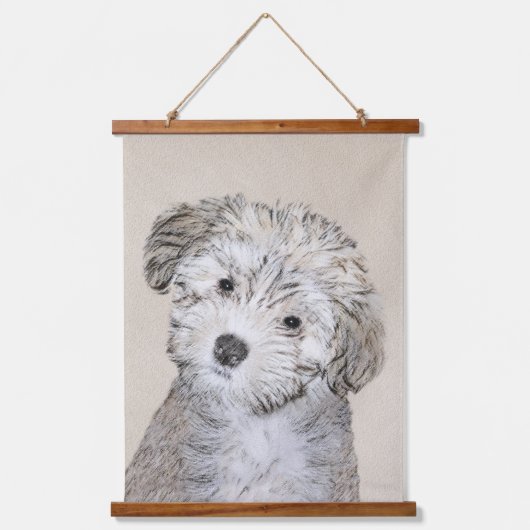 Havanese papaverschilderijen - Kute Original Dog A Hangend Wandkleed (Voorkant)