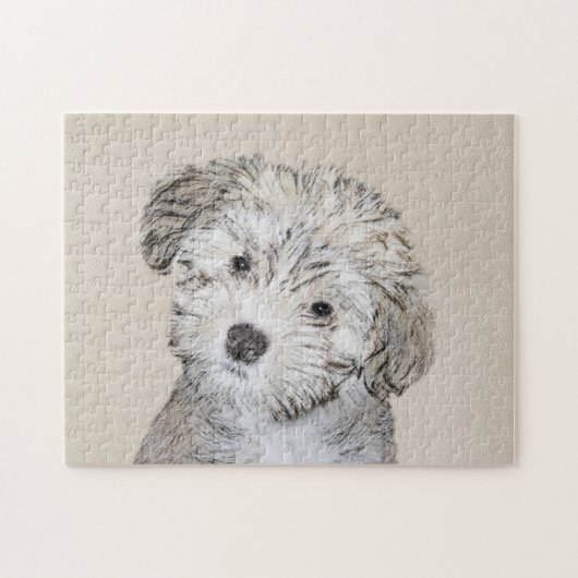 Havanese papaverschilderijen - Kute Original Dog A Legpuzzel (Horizontaal)