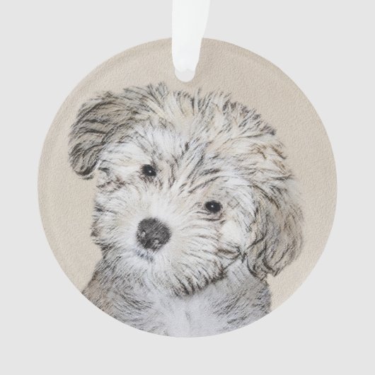 Havanese papaverschilderijen - Kute Original Dog A Ornament (voorkant)