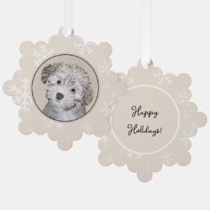 Havanese papaverschilderijen - Kute Original Dog A Ornament Kaart