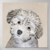 Havanese papaverschilderijen - Kute Original Dog A Poster (Voorkant)