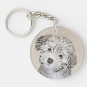 Havanese papaverschilderijen - Kute Original Dog A Sleutelhanger