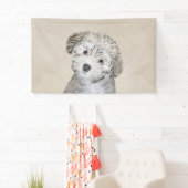 Havanese papaverschilderijen - Kute Original Dog A Spandoek (Insitu)