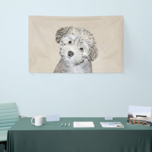 Havanese papaverschilderijen - Kute Original Dog A Spandoek (Beurs)