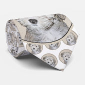 Havanese papaverschilderijen - Kute Original Dog A Stropdas (Opgerold)