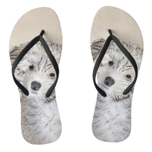 Havanese papaverschilderijen - Kute Original Dog A Teenslippers