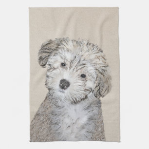 Havanese papaverschilderijen - Kute Original Dog A Theedoek