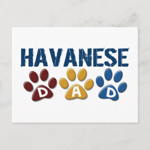 HAVANESE Paw Print 1 Briefkaart
