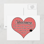 Havanese Paw Prints Dog Humor Briefkaart (Voorkant / Achterkant)