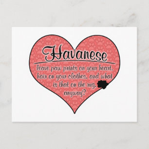 Havanese Paw Prints Dog Humor Briefkaart