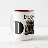 Havanese Personalized Peking Dad Tweekleurige Koffiemok (Voorkant links)