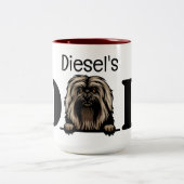 Havanese Personalized Peking Dad Tweekleurige Koffiemok (Center)