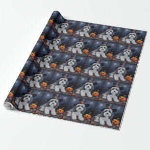 Havanese pompoenen Halloween eng Cadeaupapier