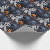 Havanese pompoenen Halloween eng Cadeaupapier (Hoek)