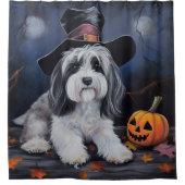 Havanese pompoenen Halloween eng Douchegordijn (Voorkant)