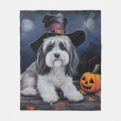 Havanese pompoenen Halloween eng Fleece Deken (Voorkant)