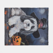 Havanese pompoenen Halloween eng Fleece Deken (Voorkant (Horizontaal))