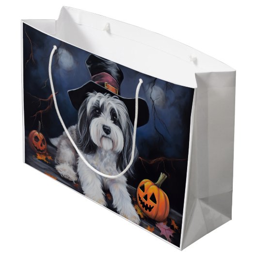 Havanese pompoenen Halloween eng Groot Cadeauzakje (Achterkant Gekanteld)
