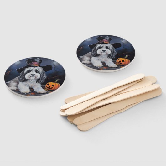 Havanese pompoenen Halloween eng Handwaaier (Niet-gemonteerd)