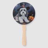 Havanese pompoenen Halloween eng Handwaaier (Voorkant)