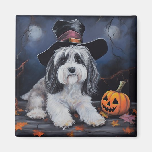 Havanese pompoenen Halloween eng Magneet (Voorkant)