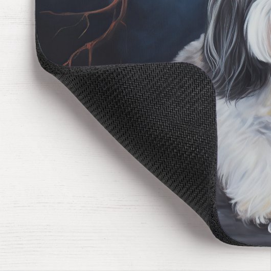 Havanese pompoenen Halloween eng Muismat (Hoek)