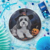 Havanese pompoenen Halloween eng Papieren Bordje (Feest)
