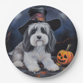 Havanese pompoenen Halloween eng Papieren Bordje (Voorkant)