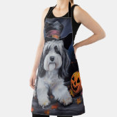 Havanese pompoenen Halloween eng Schort (Insitu)