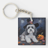 Havanese pompoenen Halloween eng Sleutelhanger (Voorkant)