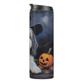 Havanese pompoenen Halloween eng Thermosbeker (Geroteerd rechts)